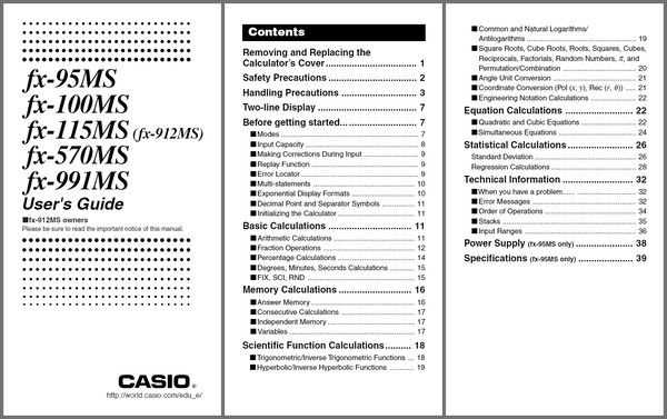 Casio scientific calculator fx 991ms Casio scientific calculator fx 991ms