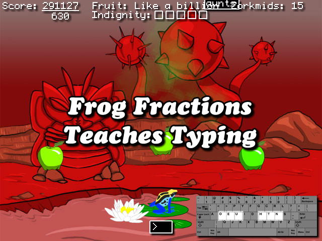 Frog Fractions on Mars - Teaches typing