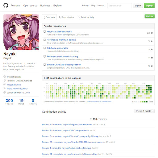 Nayuki's GitHub