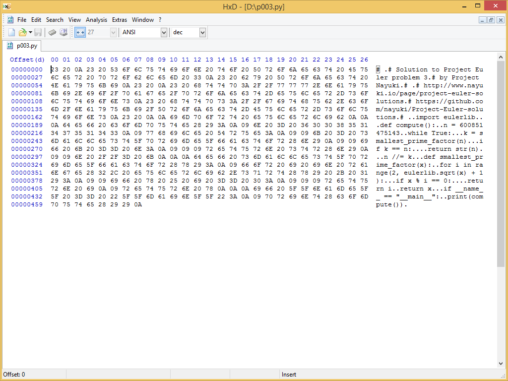 How to write a binary file in notepad